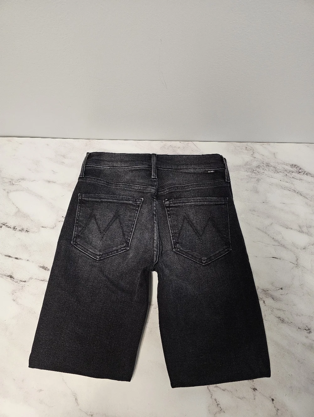 MOTHER The Mid Rise Dazzler Flood Straight Leg‎ Not Today Satan Black Jeans 26